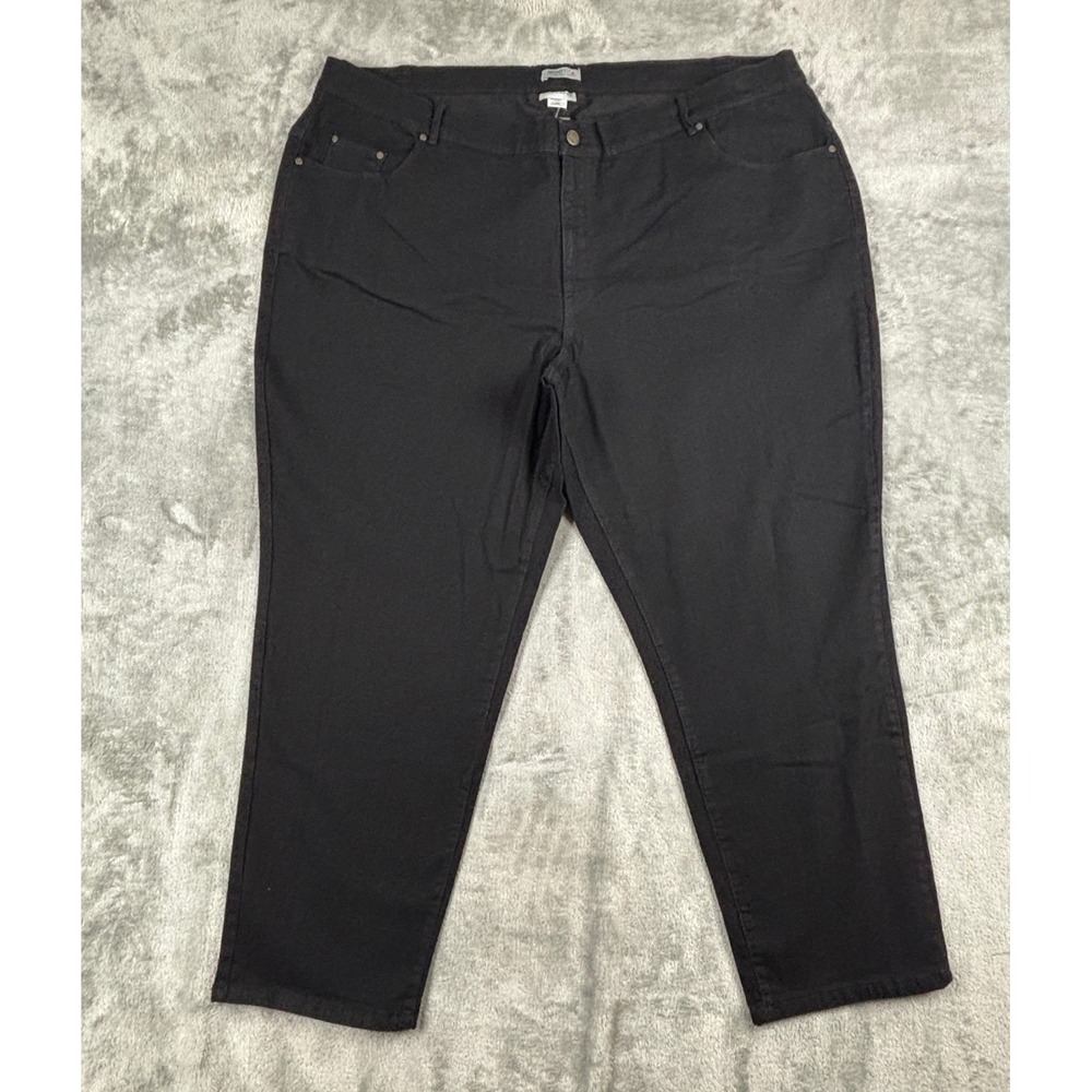 Catherines Right Fit Moderately Curvy Jeans Womens 28W Black Stretch Denim NWOT